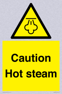 Caution Hot steam
